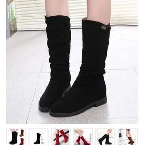 Suede Leather Black Boots size 9